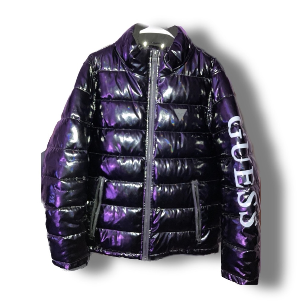 Guess Holographic Black Puffer (No Hood Included)